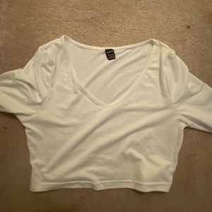 Shein long sleeve cropped shirt